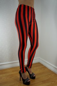 Black & Red Beetlejuice Leggings