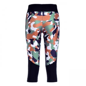 Camouflage With Side Pocket Phone Capri Pants