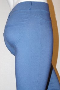 Blue Stretch Fit Shaping Butt Lifting Leggings