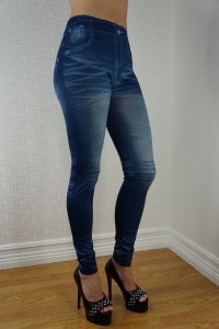 Blue Star Jeans Print Leggings