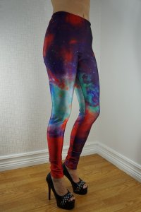 Galaxy Blue Red Leggings