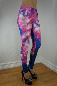 Pink Blue Galaxy Leggings