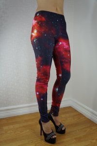 Universe Red Black Leggings