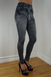 Leopard Belt Jeans Print leggings
