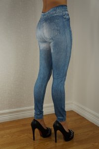 Summer Look Jeans Print Leggings