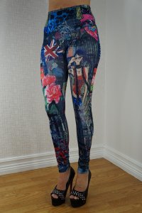 Pattern Jeans Print Girl Leggings