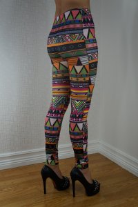 Color Multi Pattern Leggings