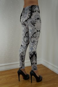 Silver Black Art leggings