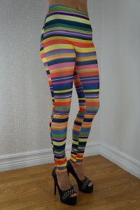 Multi Colored Stripes Leggings