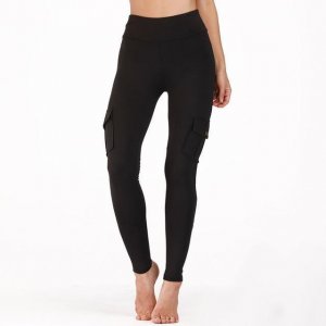 Leggings with high waist and pockets