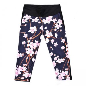 The Peach Blossom High Waist With Side Pocket Phone Capri Pants
