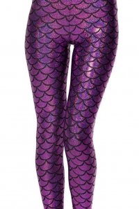 Mermaid Shiny Purple Leggings