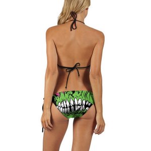 Bikini 2-pieces Green Skull