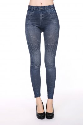 Net Jeans Print Leggings