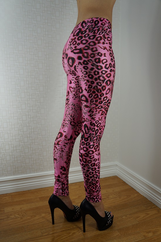 Pink Leopard Leggings - Animal Print - Leggings.cool